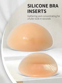 ANGDIE 1对休闲 - 舒适简约休闲 - 运动休闲可爱 - 天真可爱 - 甜美浪漫 - 法式浪漫 - 田园成熟魅力 - 优雅硅胶胸垫，适合所有季节女性硅胶填充上托胸垫 - 卡其色 - 查看 10