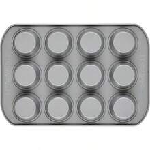 - Molde antiadherente para magdalenas 12 tazas, 12 tazas, color gris - Muffin de 12 tazas - Ver 10
