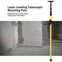 2.8 Meter Laser Leveling Telescoping Pole Adjustable Mounting Pole For Rotary And Line Lasers - Yellow - View 1