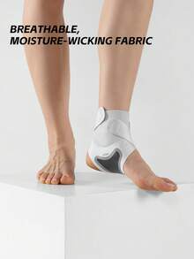 VBOSI 1 Piece Women Men Neoprene Breathable Adjustable Ankle Support Sleeve For Basketball Cycling Running - Xám - Xem 5