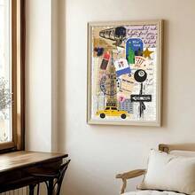 1 Stück ungerahmtes New York City Vintage Preppy Wandkunstposter, Retro-Zeitungsdruck Y2K Leinwanddruck, minimalistisches ästhetisches Dekor Gemälde für Studentenwohnheim, Wohnzimmer, Schlafzimmer, moderne Heimdekoration