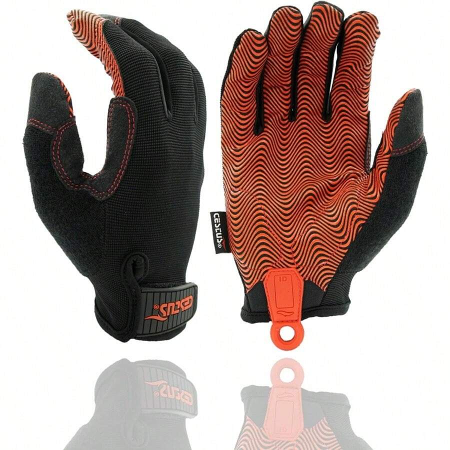 Cestus Boxx Work Gloves With Grip Extra Padded Palm Warehouse Gloves Breathable Form Fitting Box Handling Gloves Men