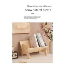 Wooden Tilted Tabletop Bookshelf Bookcase Rustic Desktop Storage Organizer Display Bookshelf
