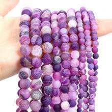 1pc 15-Inch Purple Tone Natural Stone Round Beads, Amethyst/Purple Tiger Eye/Purple Agate Etc. Calming, Protective, Attracting Good Luck Healing Stones, Suitable For DIY Jewelry Making/Bracelets/Necklaces And Craft Accessories