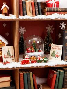 3sets Creative Mini Christmas Train&Snowman&Elk&Small Animal Small Ornaments,DIY Christmas Micro Landscape Decoration,For Doll House Accessories,Micro Christmas Decoration,Christmas Gifts,Christmas Crafts,Mini Figures,Mini Gifts,Mini Resin Animals,Elf On The Shelf Accessories,Mini Stuff,