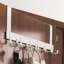 1pc High-Quality Over-The-Door Hook, Easy Installation Without Drilling. Metal Door Hook For Hanging Hats, Keys, Etc. Saves Home Space, Suitable For Entryway, Bathroom, Bedroom, Home, Dorm. Can Hang Bags, Clothes Hangers, Hobbies, Relationships. Also Can Be Used As Wall Shelf, Wall Hook, Adhesive, Door Hook, Wall Sticker. - Multicolor - View 9