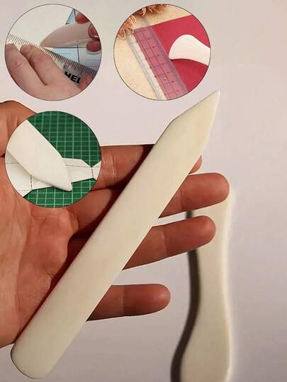 塑料骨质折痕器 - 1 件装，适用于纸艺、折纸、卡片制作、皮革制品和装订的折痕折叠工具