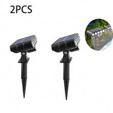 1/2/4 件太阳能露营灯，5 个超亮 LED，3 种照明模式，3000W 白光安全手电筒。带运动传感器的草坪/地桩路径灯，多功能可拆卸户外壁灯，1200mAh 可充电电池，太阳能电池板，亮度可调，适用于花园、庭院、道路、房屋、露营装饰的花园景观照明 - 升級款-白光 - 查看 14