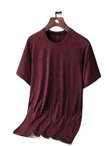 Men T-Shirts - Burgundy - View 6