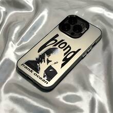 Funda para for  con la imagen de Frank Sinatra en tono rubio, compatible con los modelos 17, 16E, 16, 15, 14, 13, 12, 11 Mini, Pro, Max, Air, X, XR, XSMAX, 8, 7 Plus.Protección anticaídas con cubierta trasera esmerilada. - Negro - Ver 1