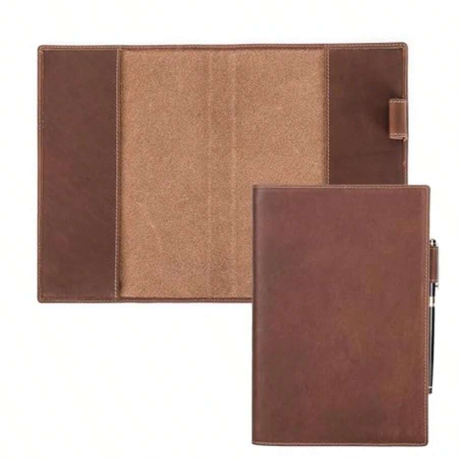 A5 Leather Journal Cover Case Handmade From Crazy Horse Leather A5 Notebook Cover For Travel Storage Journal Planner Diary - 彩色 - 查看 1