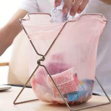 1/2pcs Stainless Steel Collapsible Trash Bag Holder & Dish Towel Rack - Space-Saving Countertop Organizer, Open Design, Sturdy A-Frame Structure, For Kitchen, Bathroom, Office, Outdoor - Heavy Duty Rust-Resistant Garbage Bag Dispenser Kitchen Items Kitchen Accessories Kitchen Tools - Multicolor - View 7