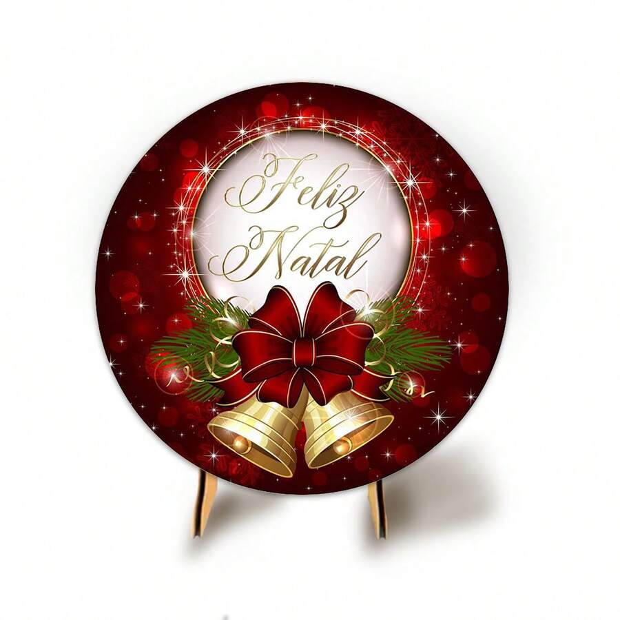 Round Party Panel Easy Fit With 50cm Elastic Christmas Santa Claus + MDF Support - P50-NAT003 - Xem 1