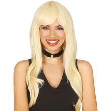 Fiestas Guirca Blonde Long Curly Wig For Costumes And Parties, Women's Curly Hair, Ideal For Themed Gatherings, Cosplay, And Celebrations With Elegant And Eye-Catching Style - Multicolor - View 3