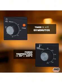 Mini Forno Elétrico com Convecção 30L Compacto para Cozinhas com Pouco Espaço - Preto - Visão 2