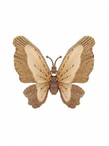 2 piezas Adornos de mariposa con purpurina en forma de árbol de Navidad, decoraciones navideñas de mariposa de tela dorada, mariposa 3D hueca simulada con clips, decoración colgante de pared de mariposa pastel de Navidad para árbol de Navidad, corona, accesorios para el cabello, decoraciones colgantes del árbol de Navidad, decoración de guirnalda, adecuado para fiesta de boda, manualidades navideñas, decoración del hogar, tocados, accesorios de fotografía y decoración del hogar