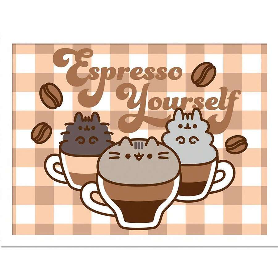 Pusheen Espresso Yourself Framed Poster (Multicoloured) - 100% Mixed - (PM11864) - Multicolor - View 1
