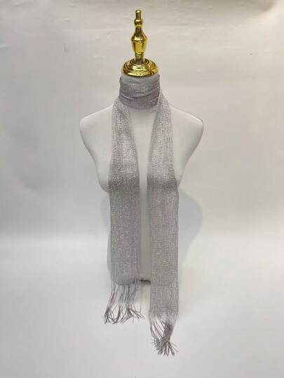 1pc Fashionable & Versatile Women Scarf With Tassels