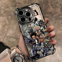 Boondocks Youth Classic Cool Anime Character Fashion Illustration Phone Suitable 17 16e 16 15 14 13 12 11 Pro X XR XSMAX 8 Plus Anti-Drop Transparent Soft Back Cover, Daily Use Cover, Y Phone Accessory, Highquality, Durable Material, Protective Cover, Youth Fashion, Userschristmas Phone Cases Phone 17 Gifts Stuff Decoration - 混合顏色 - 查看 3