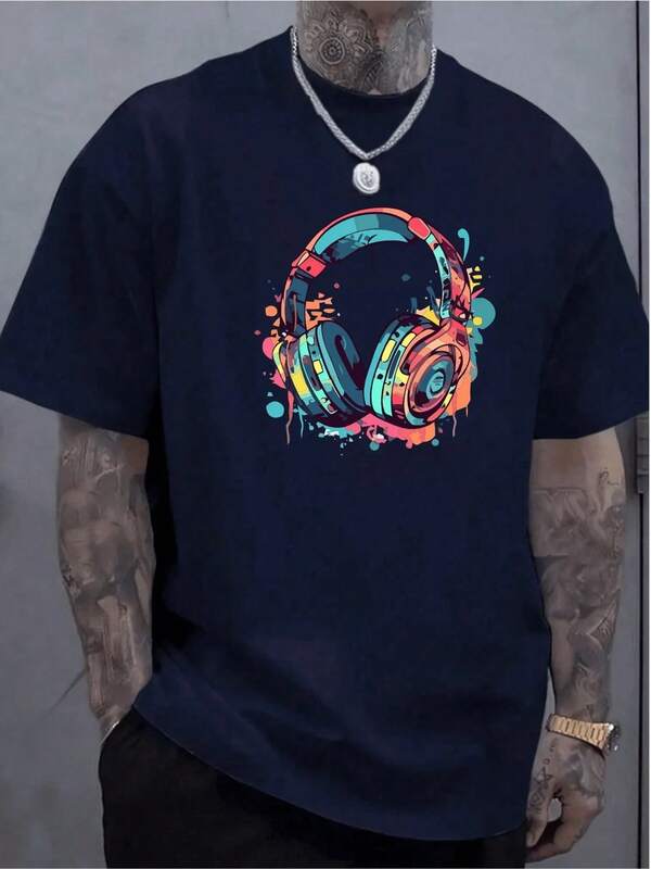 Camiseta Masculina Fone Colors Camisa Algodão Basico