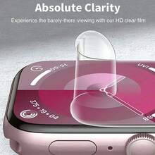 OUKNOEO Hydrogel Screen Protect Film Compatible With Apple Watch S11 10 9 8 7 5 6 SE 3 2 Series Compatible With IWatch Ultra 3 2 49MM 42MM 40MM 41MM 44MM 45MM 38MM 46MM Series TPU Clear Film - 3Pcs - View 6