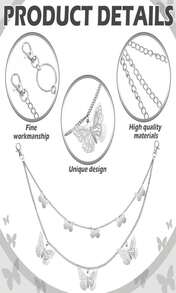 Jadive 5 Pieces Chain Belt Jeans Pants Pocket Waist Multi-Layer Hip Hop Metal Wallet Chain For Men Women