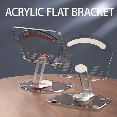 Adjustable Basic Phone Holder 360° Rotatable Acrylic Tablet & Phone Stand Holder - Universal Compatibility, Foldable & Portable Design, Available In Multiple Colors Valentine's Day Gift