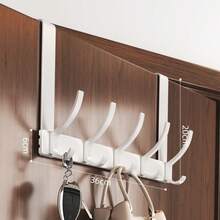 1pc Over The Door Hanger With Hook, Easy To Install, No Need To Punch Holes Hanging Metal Over The Door Hanger, For Hats, Keys, Home Space Saving Storage, For Entrance, Bathroom, Bedroom, Home, Dormitory - Multicolor - View 15