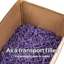 Sukh 4.9OZ Crinkle Cut Paper - Reusable Paper Shred Filler As Confetti Paper Stuffing For Baskets Birthday Decor Wedding Decor Craft Box Gift Bags And Wrapping Supplies In Purple - Ideal For Easter Party And Creative DIY Projects