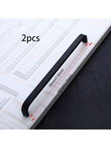 Black Aluminum Alloy Handle, Fashionable Kitchen Cabinet Knob And Drawer Pull (Set: Handles + Screws)