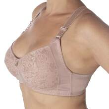 Plus Size Bra Without Underwire Extra Reinforced Support - Beige - View 9