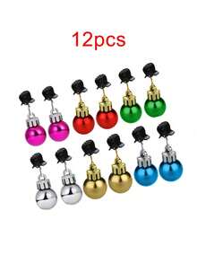 16 piezas/12 piezas Clips de accesorios para el cabello de las señoras, decoraciones de bolas navideñas para el cabello. Accesorio para el cabello con campana. Colgantes para el cabello y la barba. Clip pequeño. Clips para el cabello, clips laterales. Clip decorativo. Accesorios de decoración navideña: Clips para barba de ancianos, clips para el cabello, accesorios de decoración de árboles de Navidad, productos de decoración del hogar. Bolas de accesorios para el cabello navideños de colores, utilizados para disfraces de fiesta de mujeres en el papel festivo, regalos, viajes, regalos para mujeres, artículos para el cabello, rellenos de calcetines, rellenos de calcetines para mujeres, regalos de Navidad, rellenos de calcetines de Navidad, regalos para mujeres, rellenos de calcetines para adultos, rellenos de calcetines para adultos, artículos para el cabello, accesorios para mujeres, relleno de calcetines, accesorio de cabello de mayoría de edad, accesorios de cabello navideños, ideas d