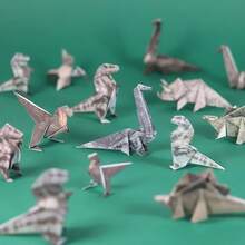 DIY Paper Cat Craft Set - Origami Animal Folding DIY Paper Cat Tool Kit, Cute Cat Origami Paper Art Set, Fun 3D Paper Dog, Cat, Dinosaur Models, Animal Paper Sculpture Craft Kit, Decorative Paper Art Creative Set, DIY Art Gift - Multicolor - View 11