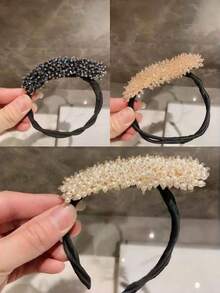 1 chiếc dụng cụ tạo búi tóc pha lê thời trang mới, dụng cụ tạo kiểu tóc búi rối, dụng cụ tạo hình búi tóc hình bánh donut, máy uốn tóc giả ngọc trai thủ công, phụ kiện tóc, phụ kiện đội đầu, phụ kiện tóc dành cho nữ - Nhiều màu - Xem 17