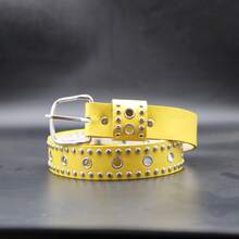 1pc Women's Belt Fashionable Rivet Belt Needle Buckle Belt Street Punk HipHop Style Y2K Belt Paired With Skirt Jeans Belts