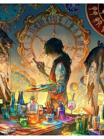 奇幻魔法药水钻石艺术绘画套装工艺品贴纸神秘画家男孩王子艺术家舒适配饰迷人圣诞刺绣马赛克十字绣水钻 5D DIY 图片套装家居房间墙壁装饰节日手工玩具礼物