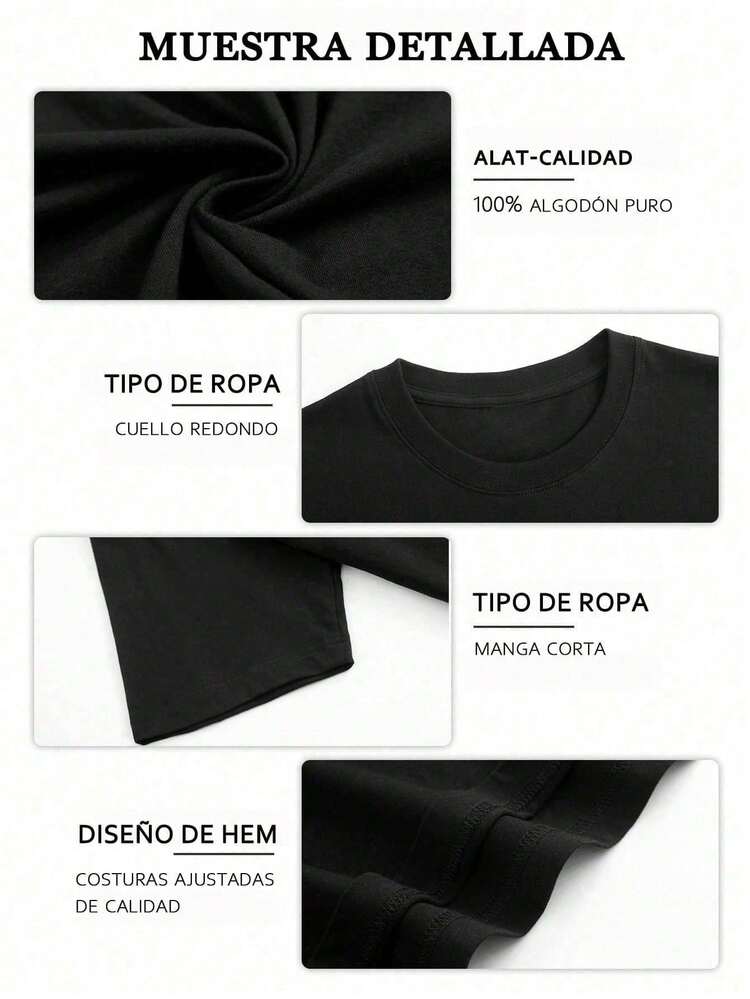 Camiseta Gráfica "Be Yourself" De Rock Street Skateboard Para Niño Preadolescente, 100 % Algodón, Cuello Redondo, Estampado De Letras Negras Con Llamas Y Estrellas, Lavable A Máquina, Ideal Para Deportes Al Aire Libre Y Ocio De Verano, Corte Regular, Para Otoño, Ropa Para Niño Pequeño, Divertida Y Vibrante, Suave, Transpirable. - Negro - Añade 6