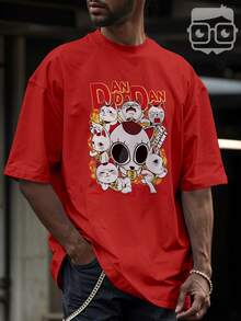 Shirt T-Shirt Oversized Streetwear Dandadan Vovó Turbo Granny Okarun Anime REF 7310 VEST NERD - Đỏ - Xem 4