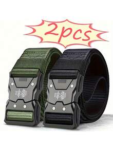 3 piezas Nuevo cinturón táctico de liberación rápida de nailon para pantalones de entrenamiento, entrenamiento al aire libre y cinturones casuales para hombres. Adecuado para adolescentes, jóvenes, hombres, casual, al aire libre, atlético, vacaciones, regalos de graduación, cumpleaños, uso diario, Halloween, casual, negocios, calle, bohemio, occidental, al aire libre, regalo para hombres, esposo, novio, padre, papá, Navidad