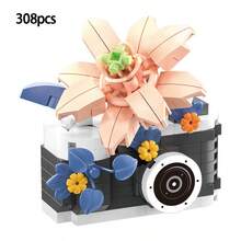 300+Pcs Vintage Camera Building Blocks, DIY Assembly Model Toy, Creative Artistic Desktop Decor, Adult Stress Relief, High-Quality Birthday/Valentine's Gift For Men & Women