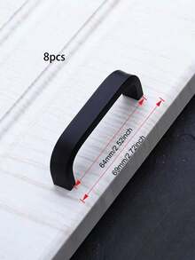 Black Aluminum Alloy Handle, Fashionable Kitchen Cabinet Knob And Drawer Pull (Set: Handles + Screws)