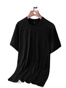 Men Plus Size T-Shirts - 黑色 - 查看 6