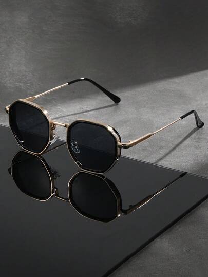 1 Peça Óculos de Metal Geométrico de Alta Qualidade, Combinação Vintage para Homens, Moda para Pesca, Verão, Direção, Barco, Golfe, Atividades Ao Ar Livre, Montanhismo, Presente para o Dia dos Namorados, Acessórios