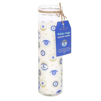 Something Different White Sage All Seeing Eye Scented Candle (White) - 100% Mixed - (SD4841)