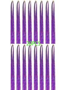 20pcs/10pcs/5pcs/3pcs/1pc Women Metal Hair Tinsel, Shiny Metallic Hair Tinsel Extensions, Heat Resistant Hair Accessories Fashion Headband Elegant Hair Band - Purple - View 12