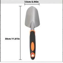 1pc Stainless Steel Garden Trowel, Gardening Shovel, Plant Transplanting Trowel, For Planting, Transplanting, Weeding, Loosening Soil - Silver - View 3