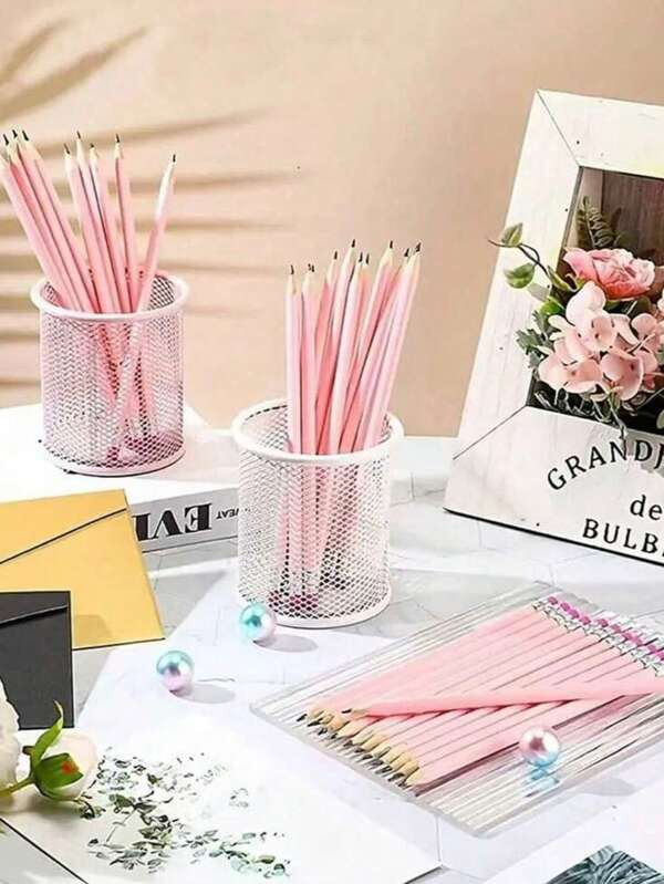 30 Stücke rosa Hochzeits-Bleistifte mit Radiergummi, Holzstifte für Schule, Zeichnen, Skizzieren, Hochzeit, Bürobedarf, Neujahr und Valentinstag Geschenke, Rückkehr zur Schule, Zeichenmaterial, Schülerausstattung, Lernzubehör, Schulbedarf