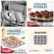 - Molde antiadherente para magdalenas 12 tazas, 12 tazas, color gris - Muffin de 12 tazas - Ver 1