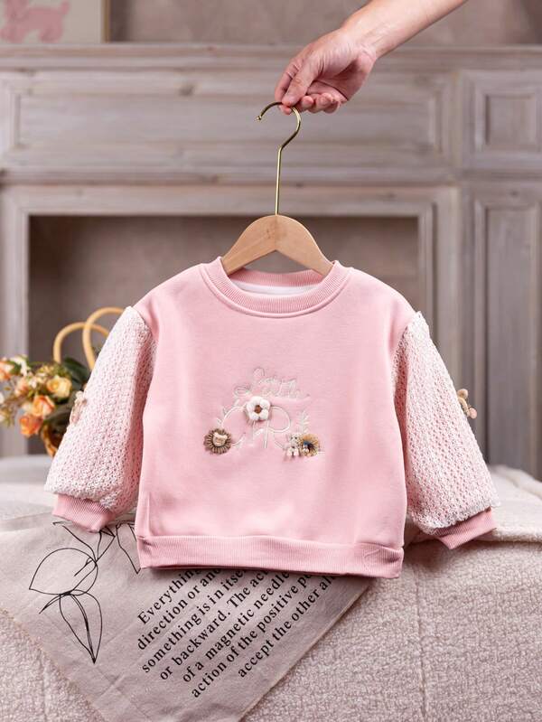 Felpa con fodera termica per ragazze, casual e calda, pullover morbido e spesso per bambini con collo arricciato, top a maniche lunghe casual e sportivi per bambini