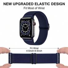 [3in1 Kit] Nylon & Elastic Watch Bands Compatible With Apple Watch Series 9/8/7/6/5, Colorful Personalized 38/40/41/42/44/45mm Straps